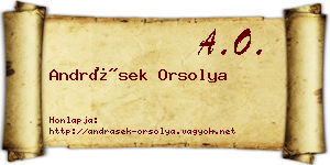 Andrásek Orsolya névjegykártya