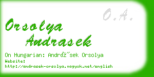 orsolya andrasek business card